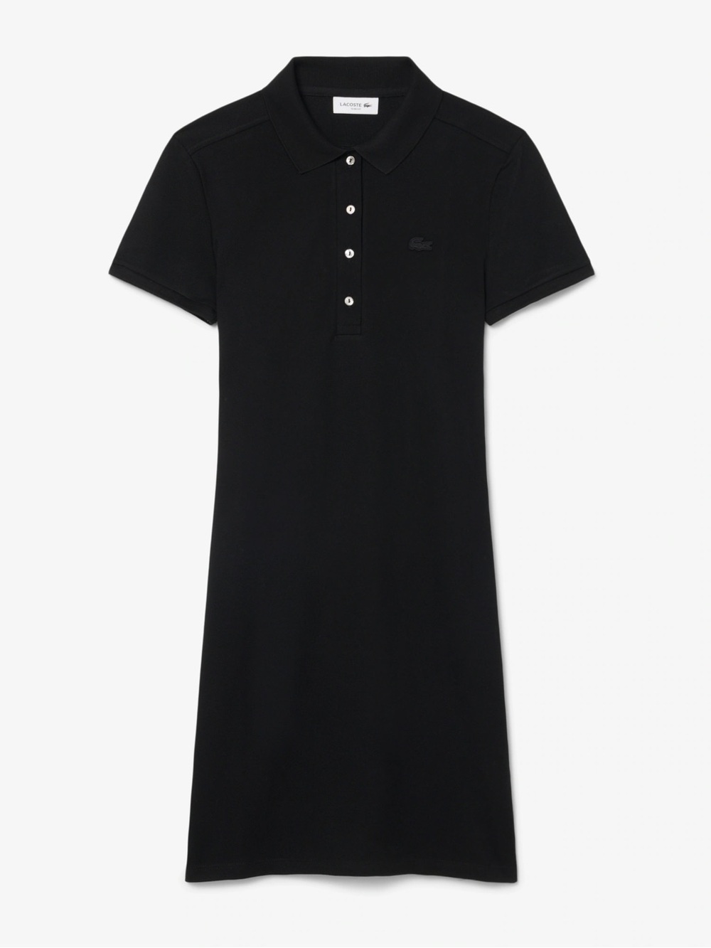 Lacoste Black Slim Fit Stretch Piqué Polo Dress Size 44 XL